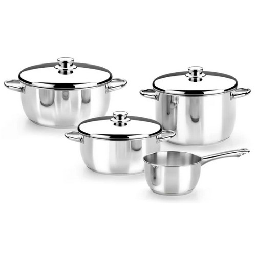 BATERIA CALDEROS MONIX OPTIMA 4 PIEZAS TAPAS ACERO